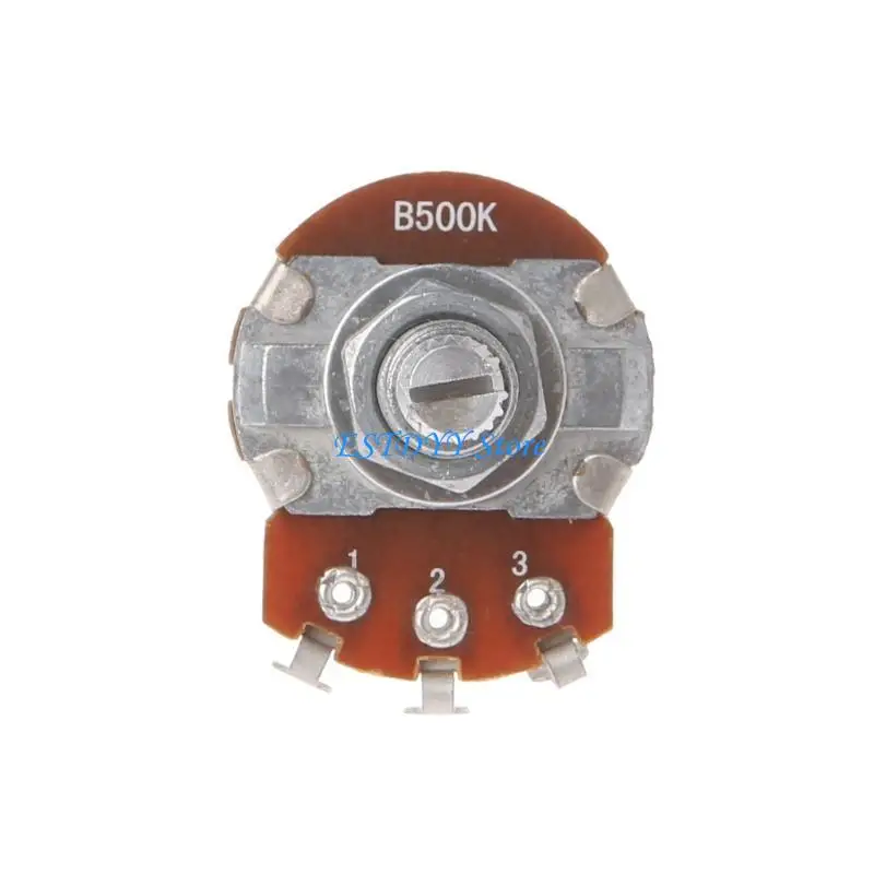 G6DE B500K Potentiometer Splined Pot Electric Guitar Bass Effect Amp Tone Volume Part