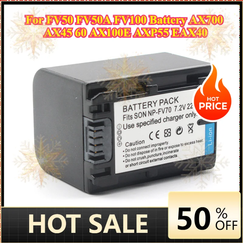 SWZY NP-FV70A NPFV70A 7.3V 13.8Wh 2200mA Camera Battery For FV50 FV50A FV100 Battery AX700 AX45 60 AX100E AXP55 EAX40