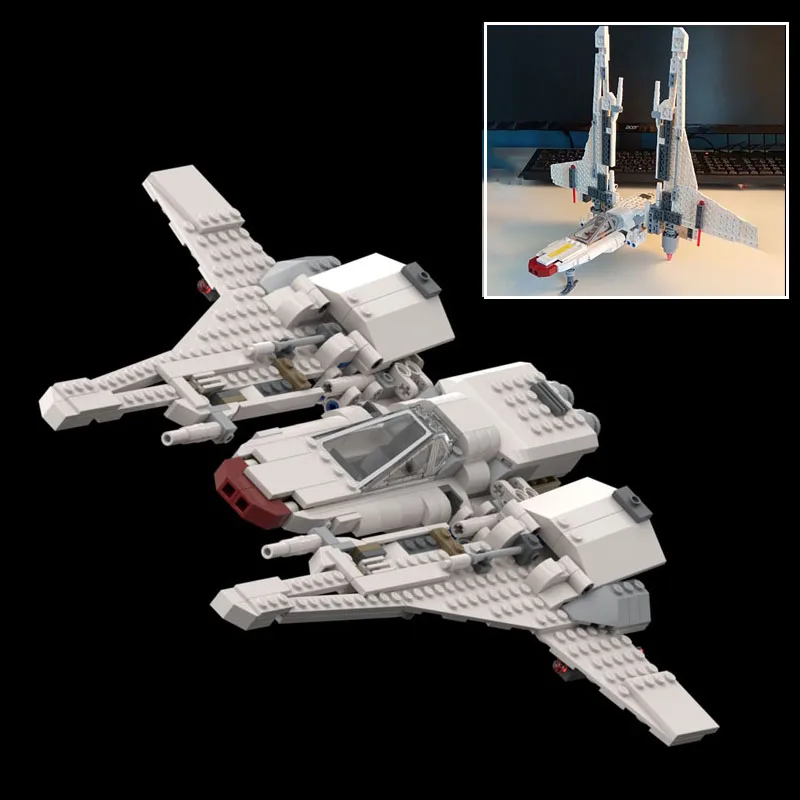 

NEW 363PCS MOC Spaceship Fang Fighter Building Blocks Model Modified Version for Mandalorianeds DIY Assembly Bricks Toys Gifts