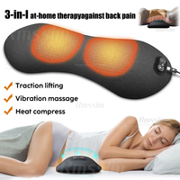 3 in 1 Electric Lumbar Support Pillow with Adjustable Height Lying Flat Waist Relief Waist Support Waist Pillow Heating Vibratin