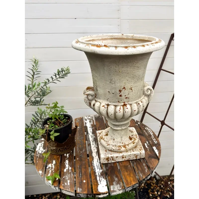 

Tall trophy flower pot retro outdoor courtyard garden balcony decoration gardening groceries foreign trade handicrafts ornament