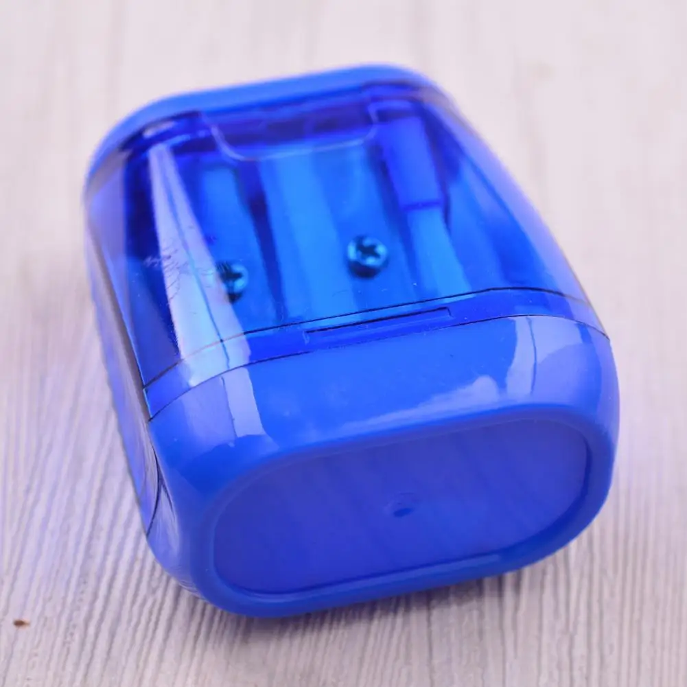 12個のデュアルホールペンシルシャープナー,炭素鋼ブレード,透明,鉛筆,学用品