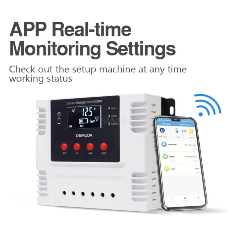 PV Solar Controller10A 20A30A 60A Photovoltaic System Street Light LED Display USB Interface Intelligent Charging Controlle