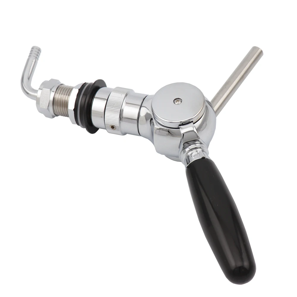 Silver Belgian Beer Tap G5/8 Thread 30mm Shank Flow Control Ball Shape Home Brewing Draft Beer Faucet Soda Kegerator Kit