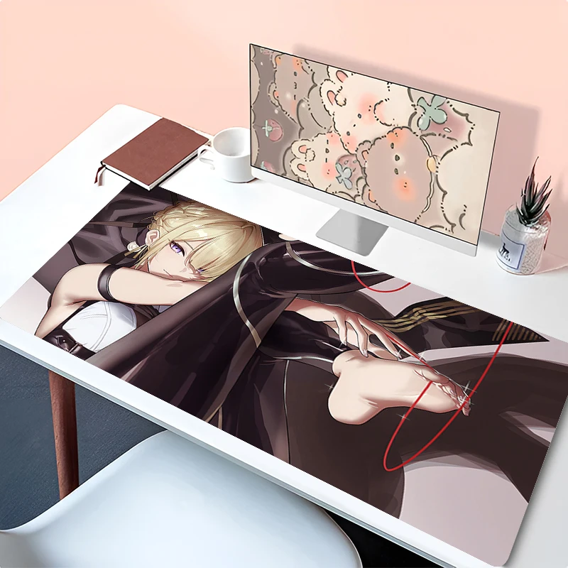 

Mouse Pad Laptop ZZZ Gaming Accessories Mousepad Computer Zenless Zone Zero Keyboard Pad PC Anime Girl Evelyn Extended Desk Mat