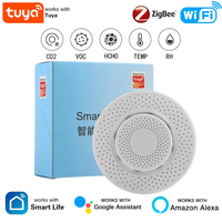 Tuya Zigbee/WiFi Air Quality Sensor Smart Air Box CO2 Meter Formaldehyde VOC Temperature Humidity Sensor Via Alexa Google Home
