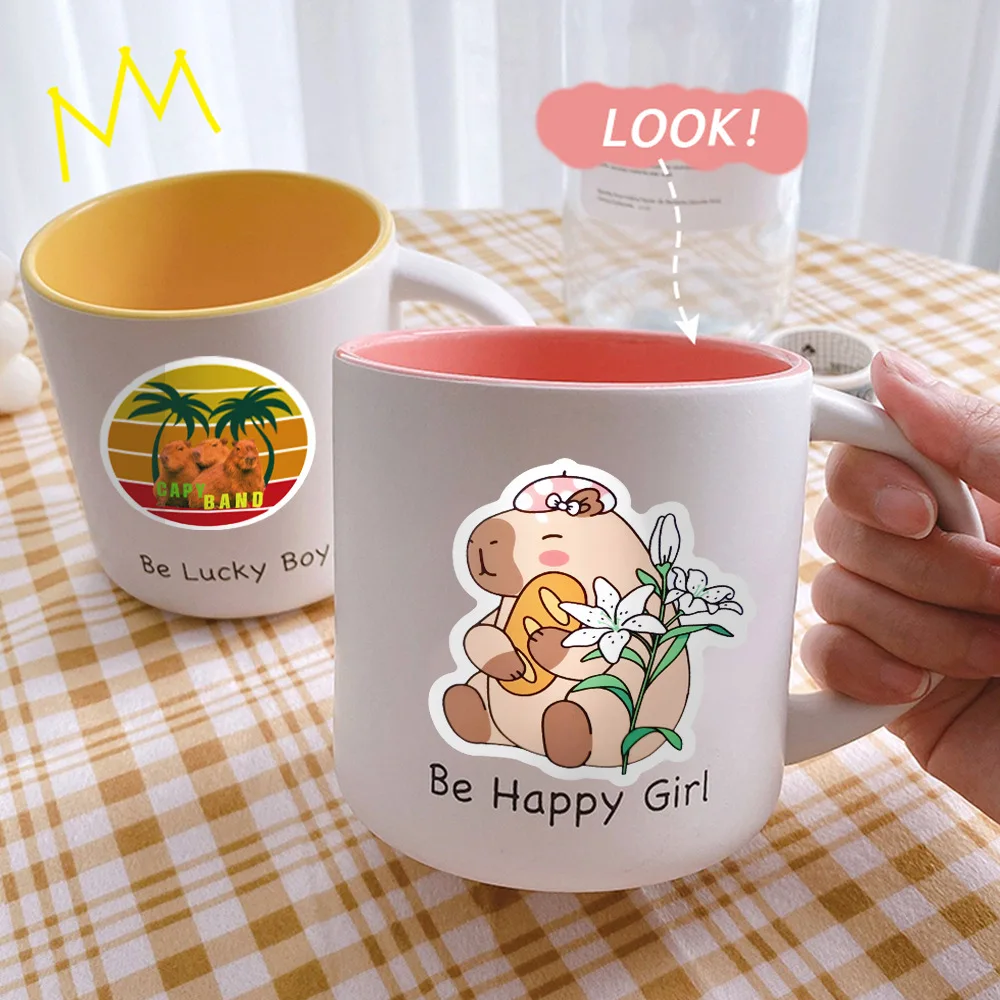 50 قطعة كابيبارا لطيف بولي كلوريد الفينيل ملصق الجمالية للأطفال الديكور سكرابوكينغ كراسة الرسم الكورية القرطاسية اللوازم المدرسية #6