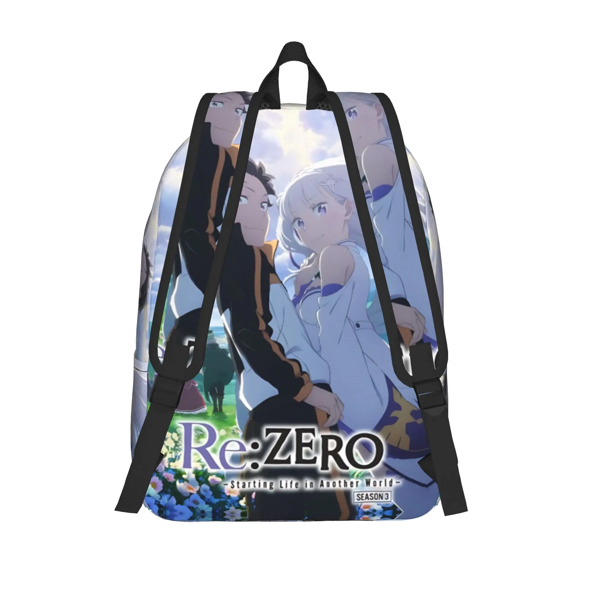 Fashion Re ZERO Anime Backpack  Mochilas Vintage Travel Large Capacity Rucksack