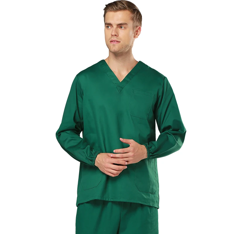 V 넥 여성 남성 솔리드 컬러 간호사 작업복 유니폼, 통관 스크럽 세트, 저렴한 간호사 작업복
