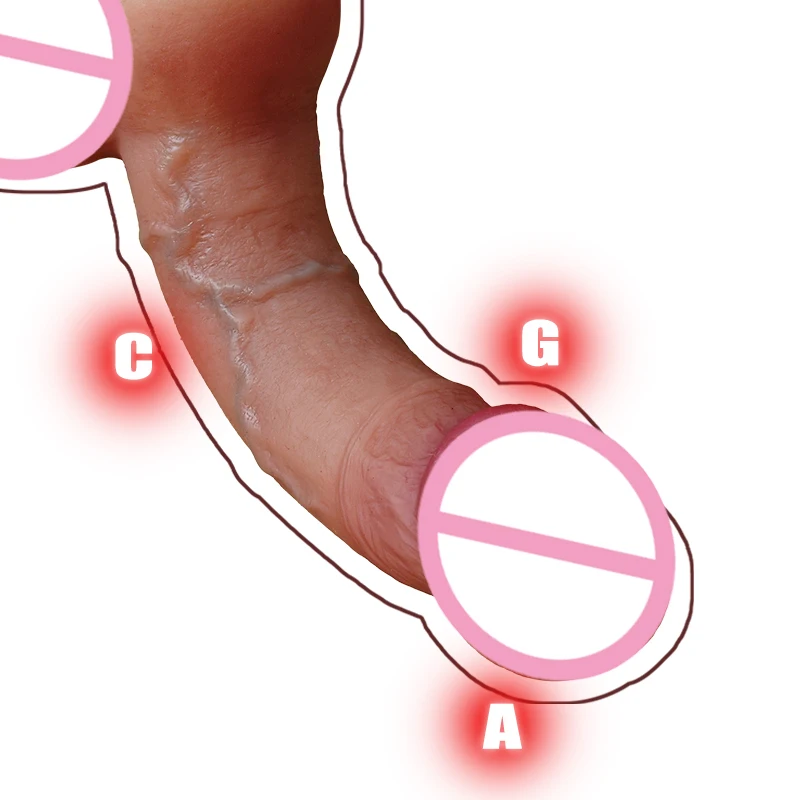 Realistic Dildo + Adjustable Strap-On—Features a Curved Shaft and Plump Testicles—G-Spot and Clitoral Stimulator