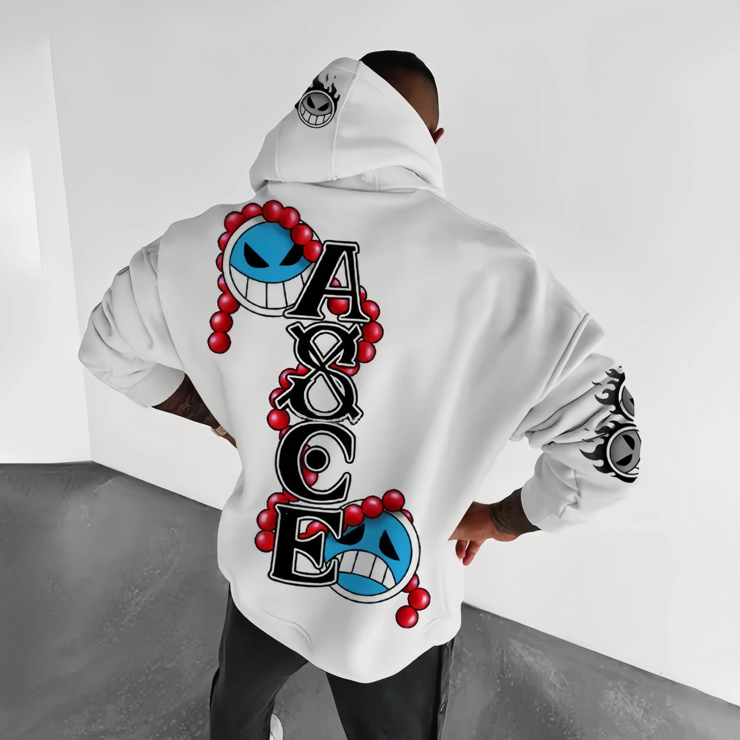 

Unisex Oversized Printed Hoodie Anime Pattern Street Style Retro Hoodie Anime Print High Quality Casual Comfortable Hoodie