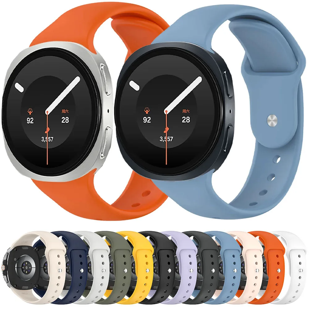Silicone Strap for Samsung Galaxy Watch 8/9 44mm 40mm No Gaps Replaceable Wristband for Samsung Galaxy Watch 8 Classic 46mm Band