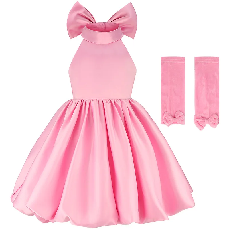 Toddler Girl Elegant Dress Satin Ball Party Evening Dress First Birthday Christmas Dress Girl's Holiday Dress