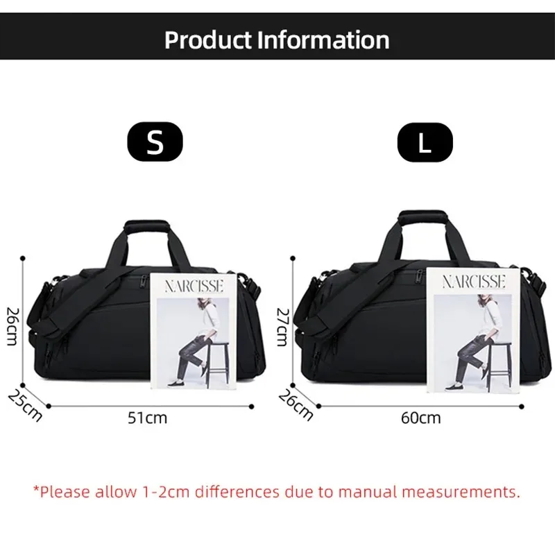 Travel Bags Large Capacity Hand Luggage Dry Wet Separation Sports Fitness Backpack Short Distance Travel Package for Male Female