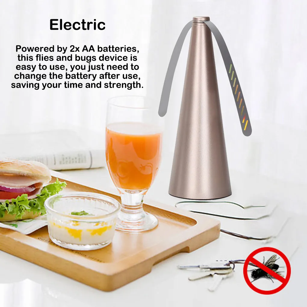 Outdoor Fly Bug Repeller Kitchen Dining Table Meal Pest Fan Desktop Tabletop Electric Battery Operated Food Protector Tool image 3