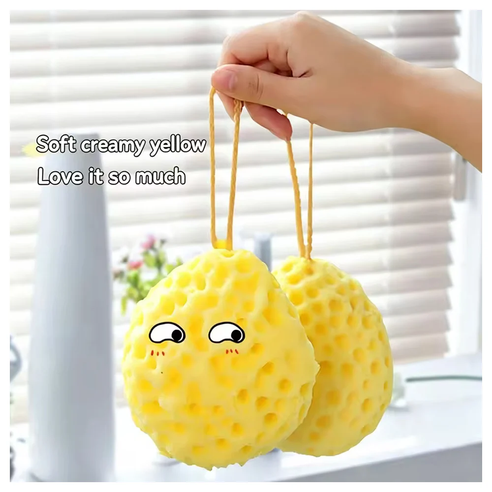 Soft Shower Sponge Ball Nylon Mesh Cleaning Brush Shower  For Rich Lather Deep Cleaning Smooth-Skin For Shower Bath Products