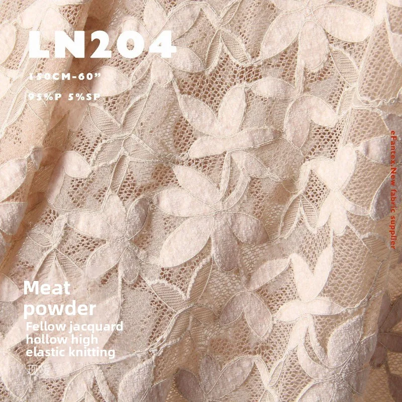 

Perspective Soft Elasticity Mesh Fabric for Velvet Petal Jacquard Knitwear Dress Cloth Diy By The Yard Sewing Material