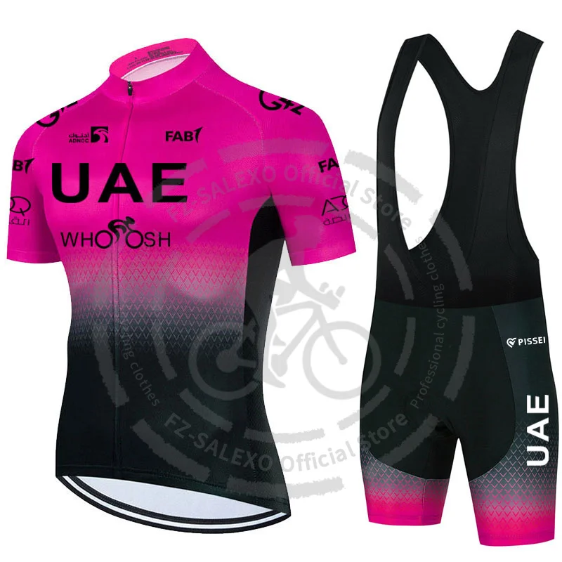 Uae Summer Cycling Jersey Set Men Short Sleeve Bike Uniform Sports Bicycle Clothing MTB Clothes Wear Maillot Ropa De Ciclismo