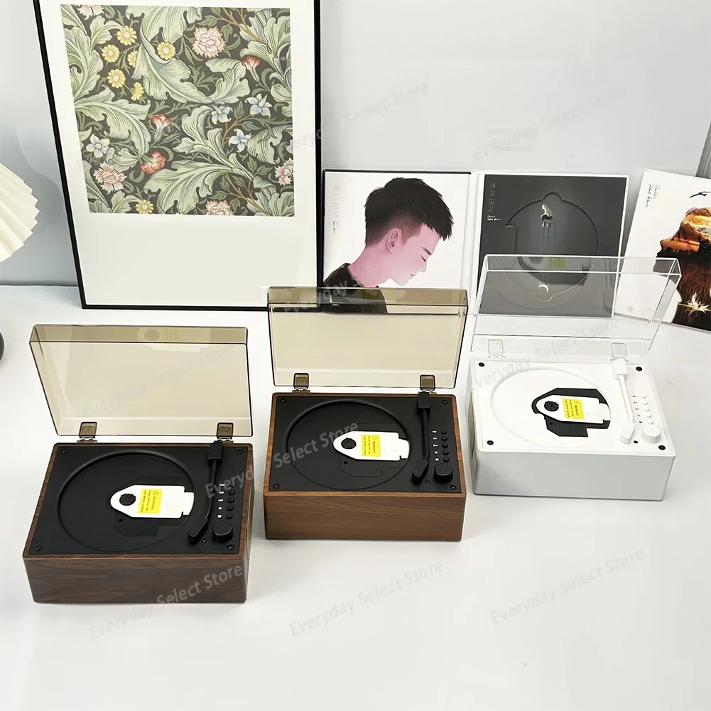 Vintage Retro CD Disc Player, Rechargeable Built‑in Bluetooth Speaker Desktop Music Player, Ideal Gift for Music Lovers