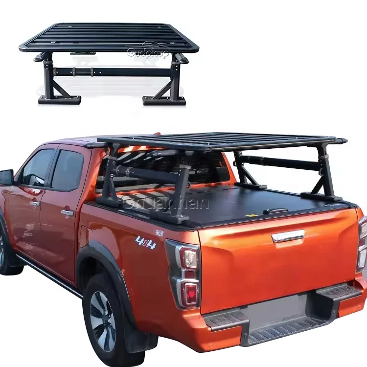 

Universal Aluminum Adjustable Rool Bar Pickup Load Cargo Truck Roof Rack For Nissan Navara D22 Frontier