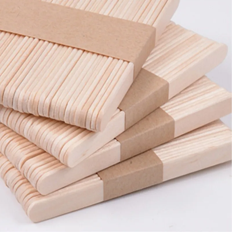 93 Plain Wooden Ice Cream Pudding Sticks 1.6 Inches Small  Sticks Cake Dessert Taster Spoons  Lolly Sticks