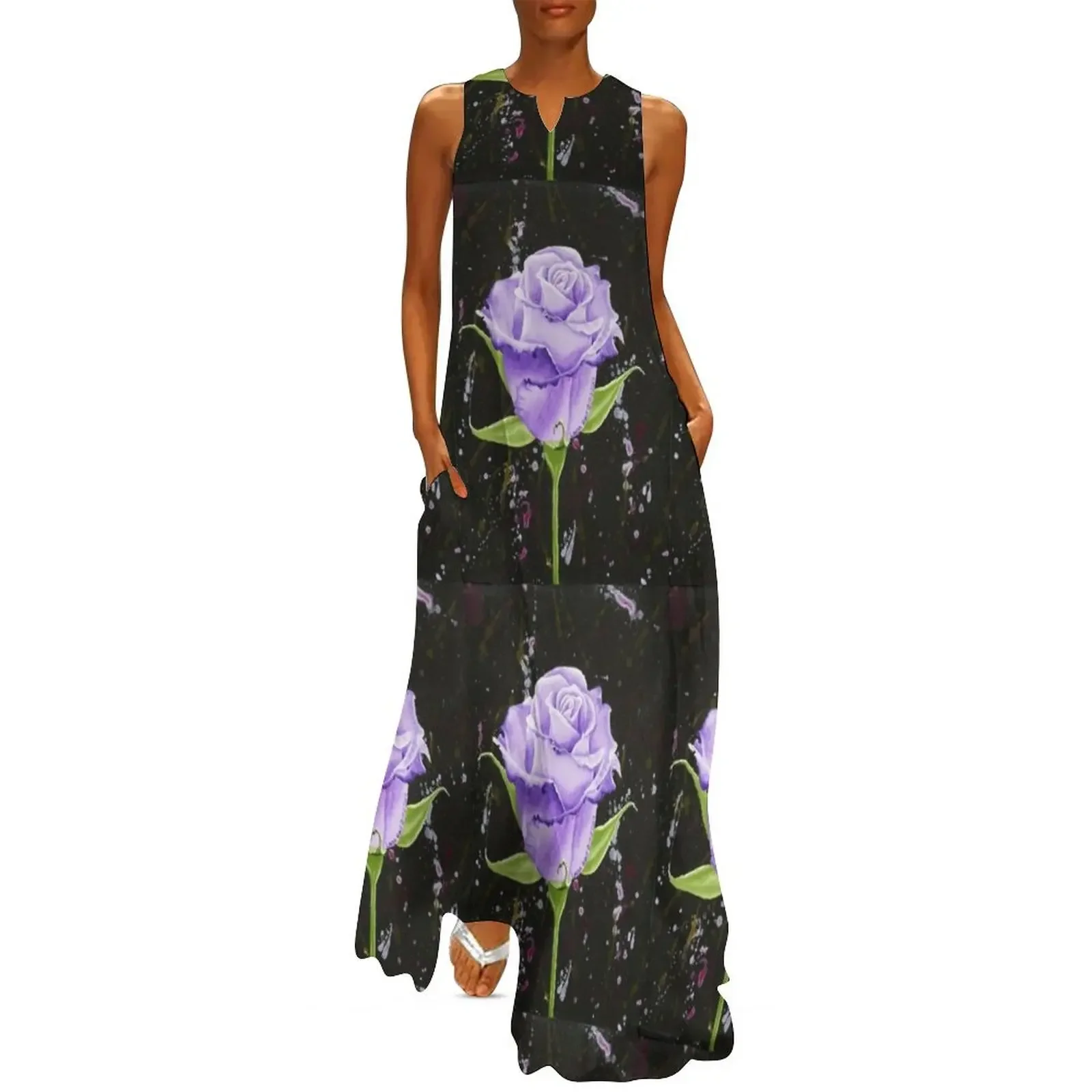 

Neptune Rose Black Long Dress Clothing female Women's summer dresses Dress