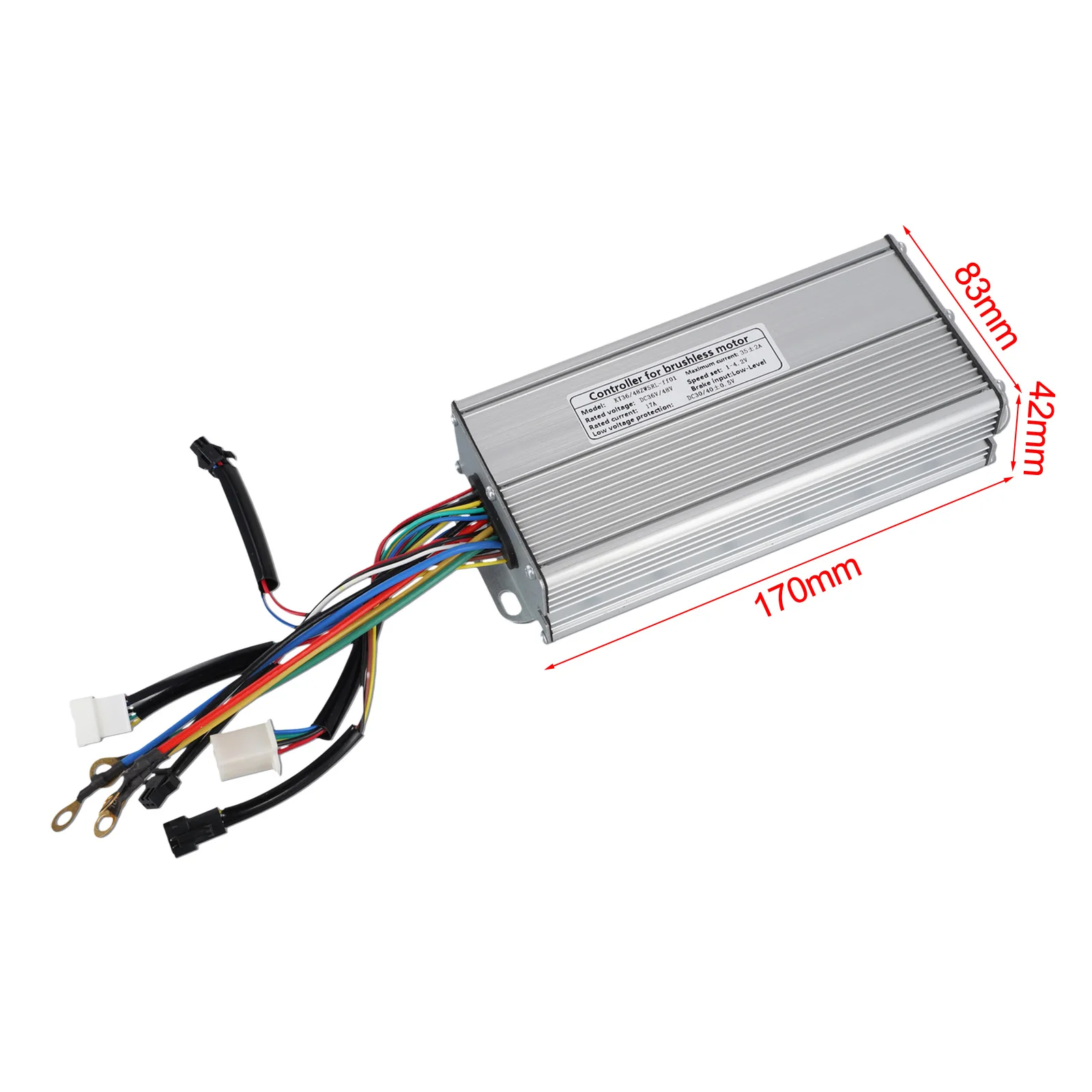 

Brushless No Noise Ebike Controller Motor Controller 36V 48V Over-current Under-voltage Metal Output Short Circuit