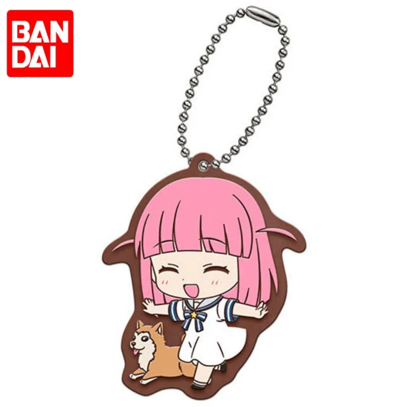 بانداي الرسمية Bocchi the Rock Series 2 أنيمي لينة سلسلة مفاتيح من الفينيل Gashapon كبسولة اللعب لطيف تحصيل الشكل سلاسل المفاتيح