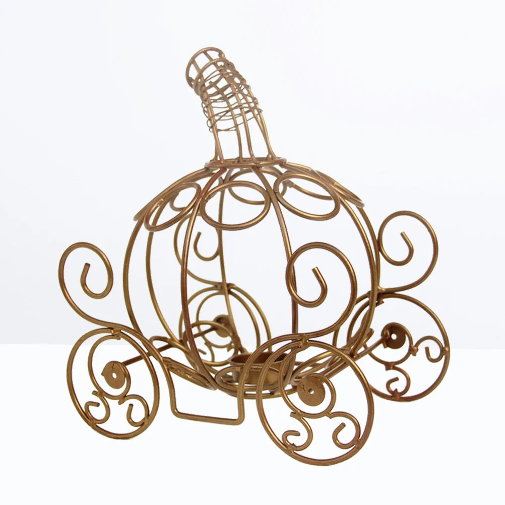 

Dining Room Table Decor Candlestand Scented Holders Desktop Decoration Pumpkin Carriage Iron