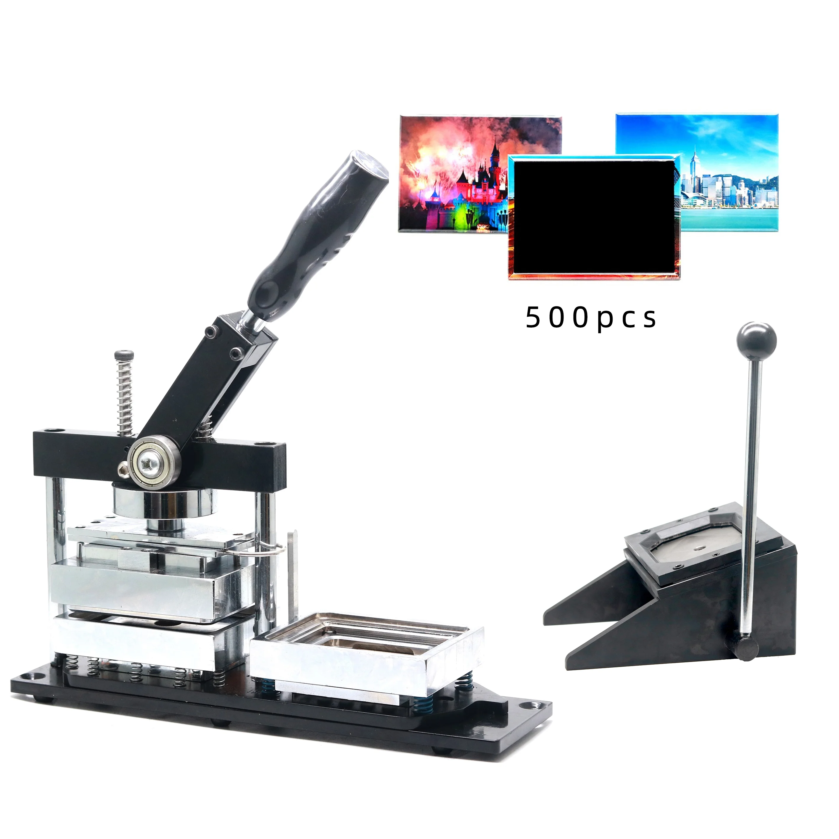 90*65mm Fridge Magnet Making Machine Kit With Paper Cutter And 500sets Materials