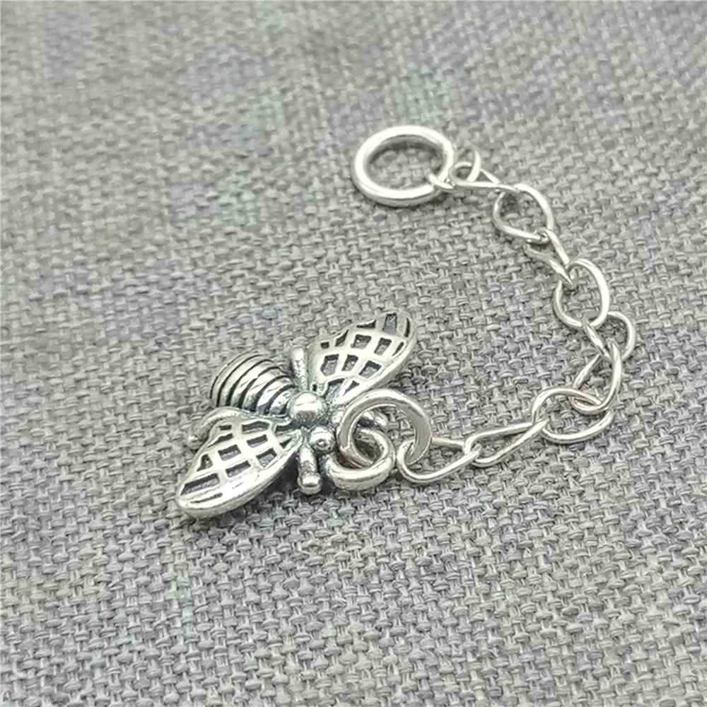 1 Piece Honey Bee Extension Chain in 925 Sterling Silver for Bracelet and Necklace Making view 5