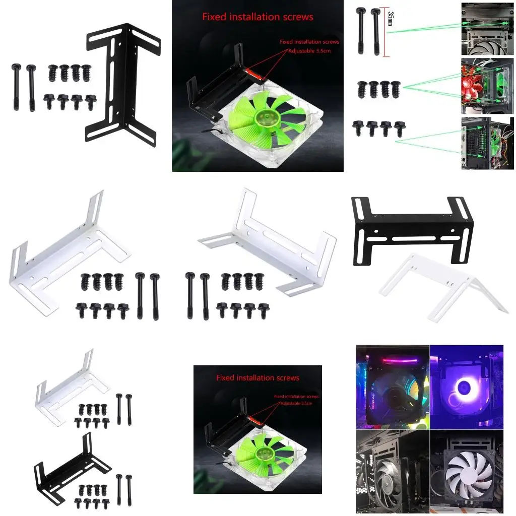 

OOTDTY Обгон памяти Кронштейн охлаждающего вентилятора Мостовой кронштейн Корпус ПК Видеокарта памяти Процессор Материнская плата Жесткий диск Кулер Rac