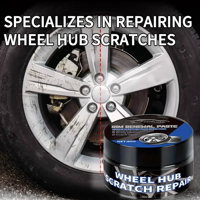 Universal Wheel Rim Repair Kit - Alloy Rim Scratch Polishing Paste, Car Wheel Rim Care Polishing Cream, Alloy Spoke Scratch Repa