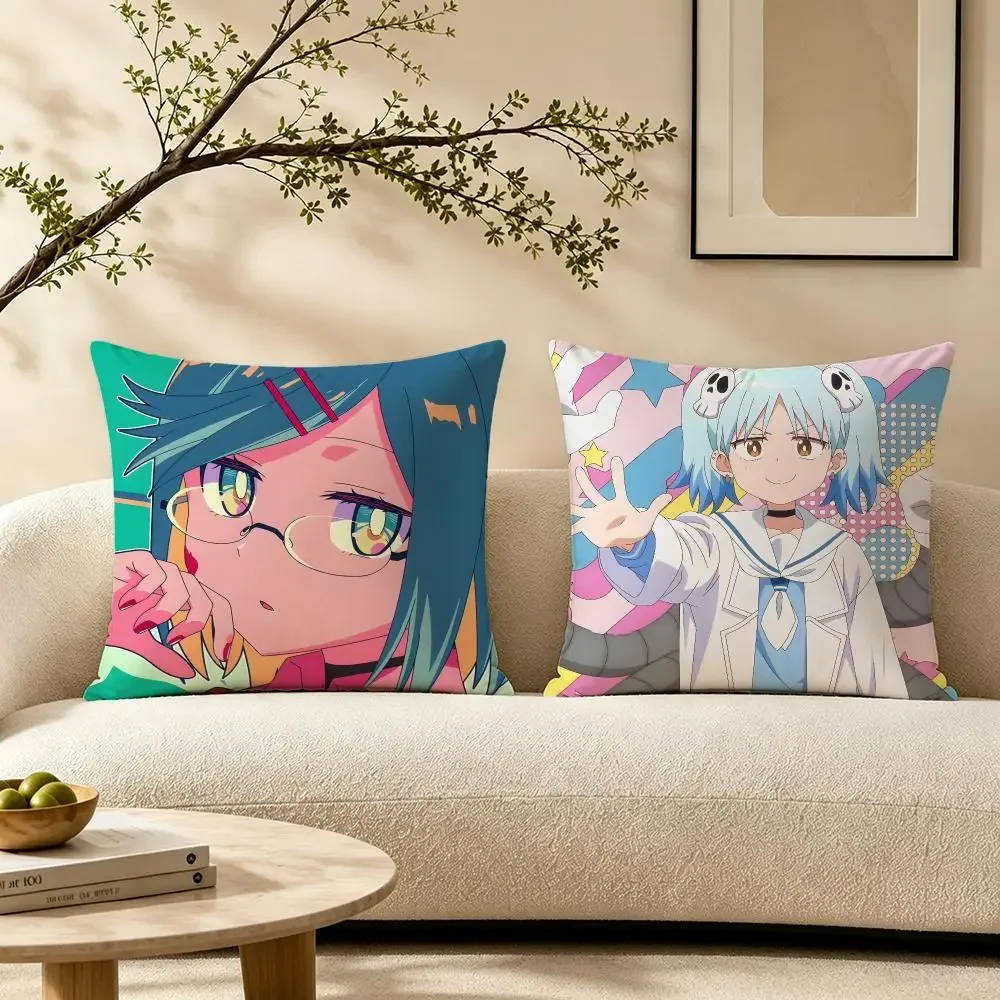 Manga Ninja to Koroshiya no Futari Gurashi Cushion Cover Pillow Short Plush Warm CreamStylel Cushion for Living Bedroom Sofa