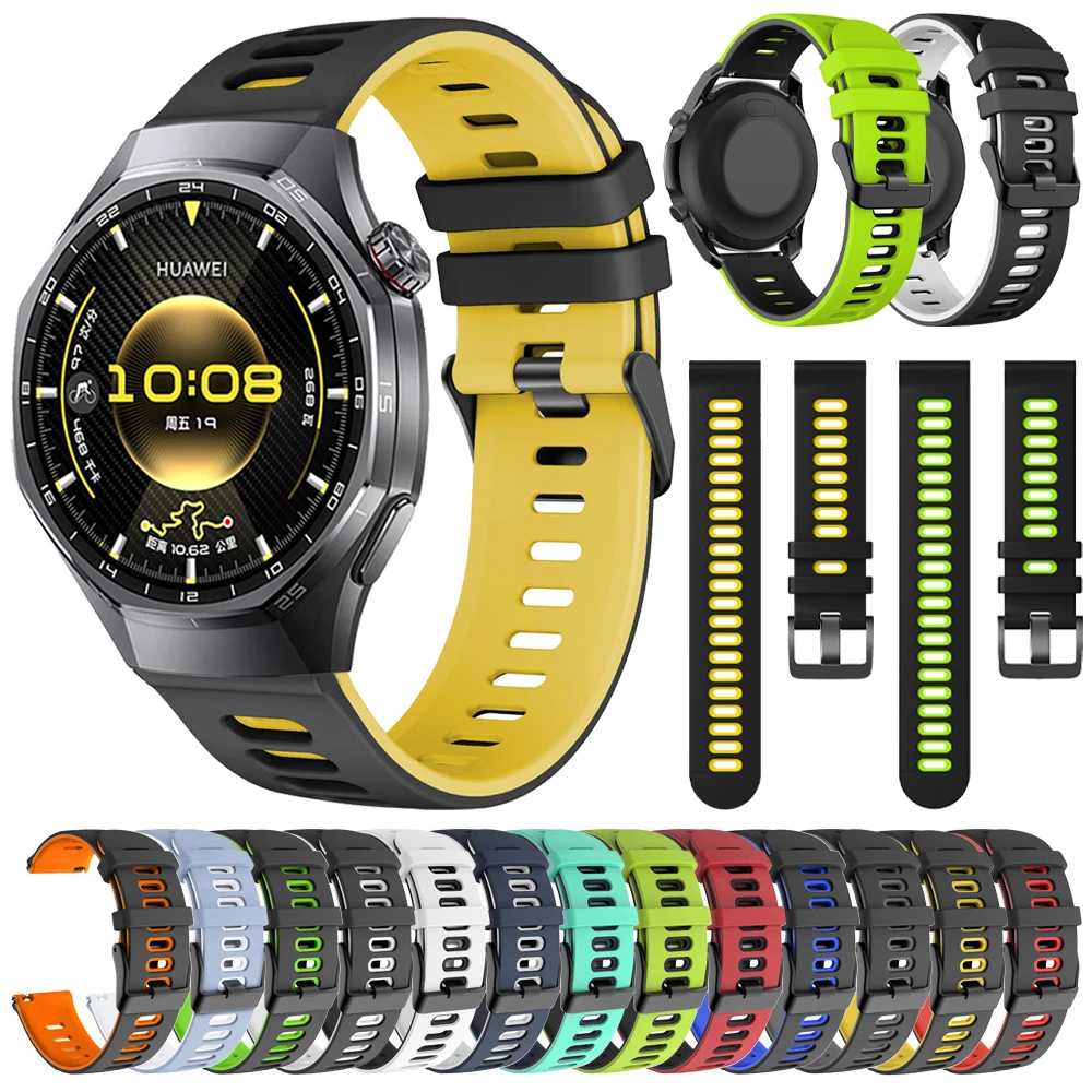 سيليكون 20 22 مللي متر حزام لساعة هواوي GT6 برو GT 5 4 46 مللي متر حزام الساعات GT 3 2 42 مللي متر Garmin Venu 4 45 مللي متر 3 Sq 2 استبدال سوار
