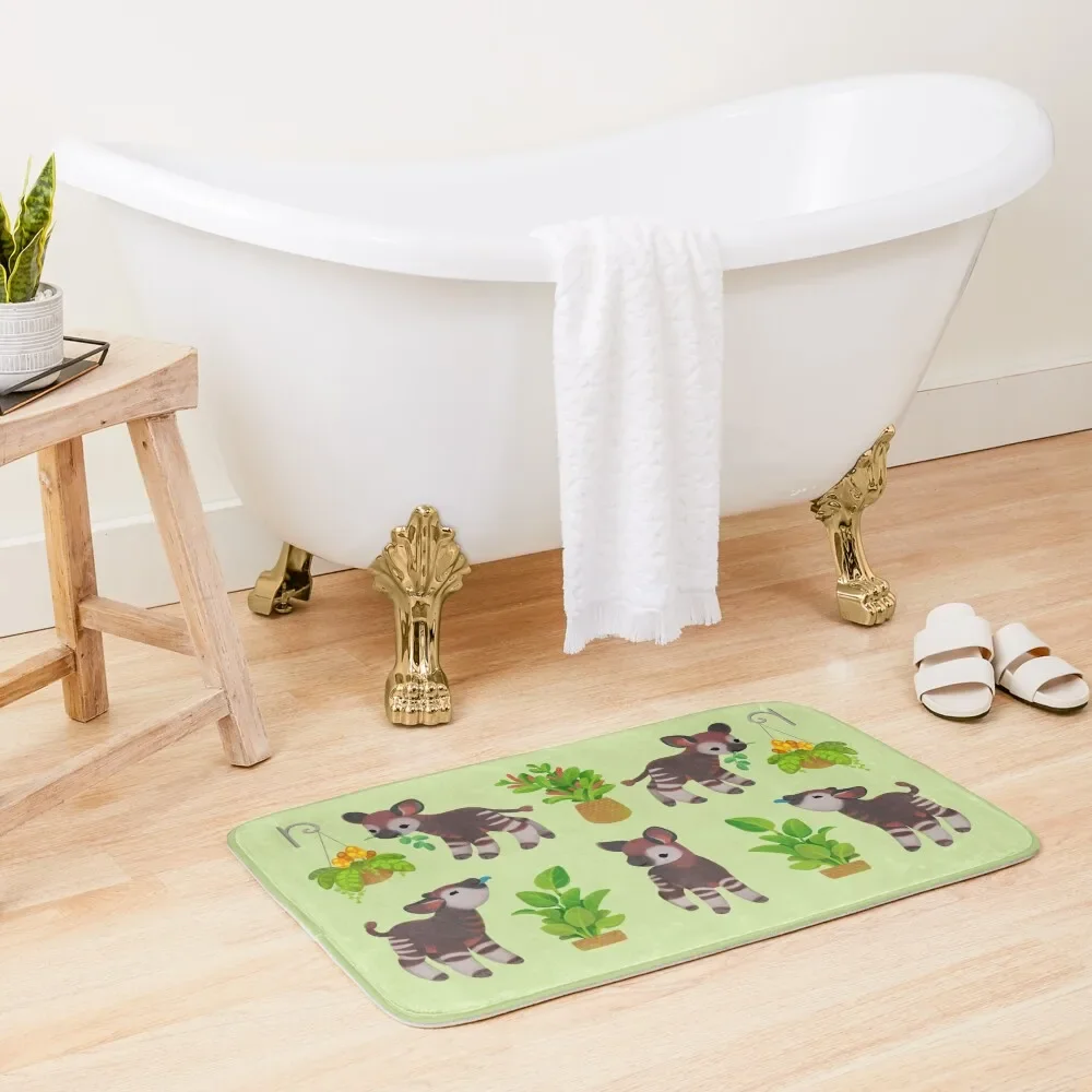 

Okapi Bath Mat Entrance Doormat Bathroom Rug Modern Bathroom Accessories Sleeping Room Rugs Mat
