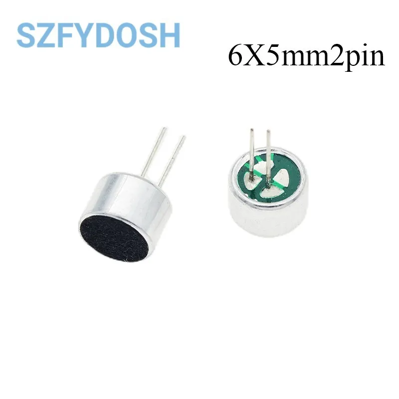10 Stks/zak 4.5*2.2Mm 6*2.2Mm 6*5Mm 9*7Mm 9*4.5Mm Electret Microfoon Condensor Pickup Microfoon 52db Met 2pin