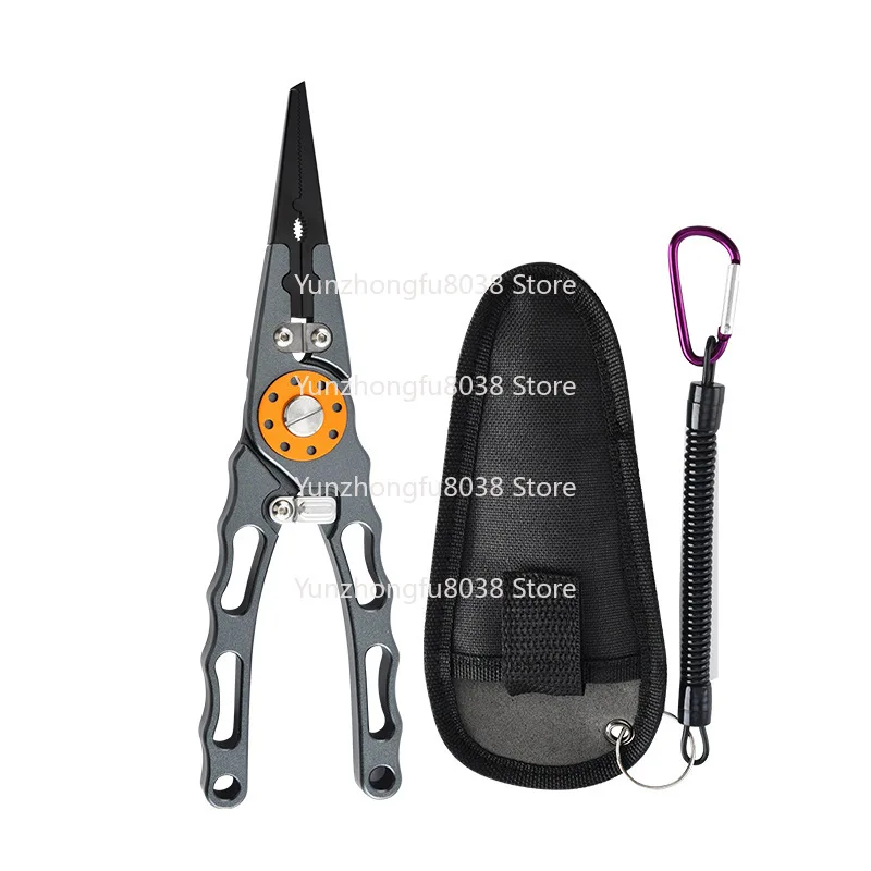 

Aluminum Alloy Luya Pliers on The Ring To Pick The Hook and Take The Hook Fishing Line Scissors, Portable Non-slip Fishing Tools