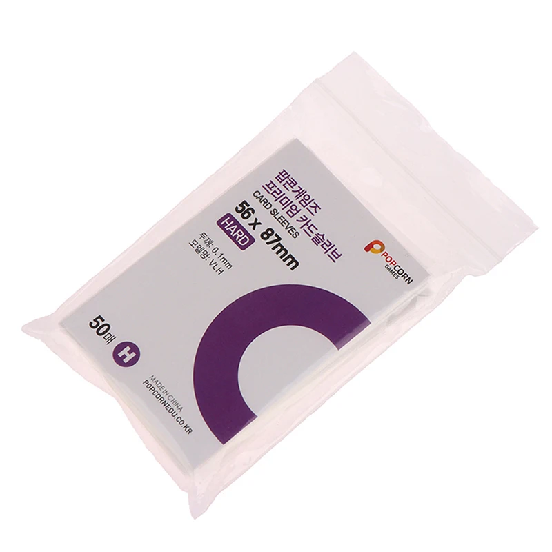 50pcs Korea Card Sleeves Clear Acid Free CPP Hard 3 Inch Photocard Holographic Protector Film Album Binder