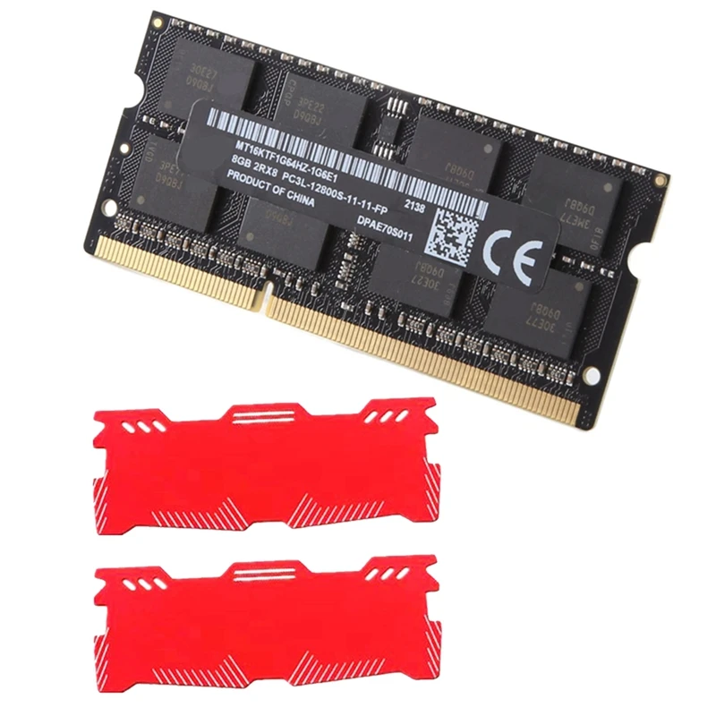 For MT 8GB DDR3 Laptop Ram Memory+Cooling Vest 1600Mhz PC3-12800 204 Pins 1.35V SODIMM For Laptop Memory Ram Durable Easy To Use