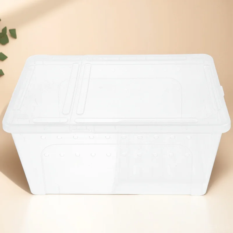 Amphibious Pet Habitat Tank Multi-Function Turtle Aquarium Basking Platform Reptile Breeding Box Plastic Feeding Tank For