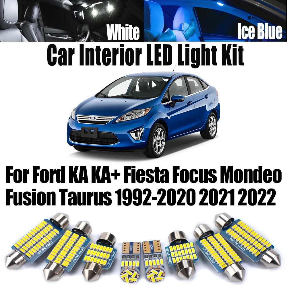 Car LED Interior Map Dome Light Ceiling Bulb Kit Canbus For Ford KA KA+ Fiesta Focus Mondeo Fusion Taurus 1992-2022 Accessories