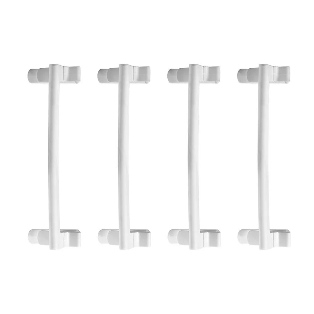

6pcs Plastic Rack Over Cabinet Door Mount Towel Bar Plastic Towel Bar For Bathroom Kitchen Storage Organizer No Drill