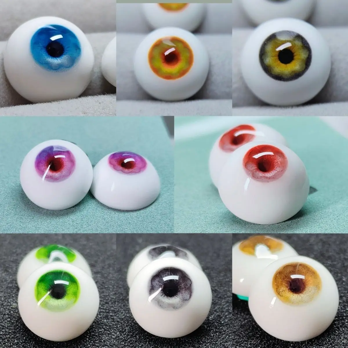 New Doll Eyes Plaster Eyeball 8/10/12/14/16/18mm for 1/3 1/4 1/6 1/8 Bjd Ob11 Doll Diy Girl Toys Handmade Doll Accessories Gift