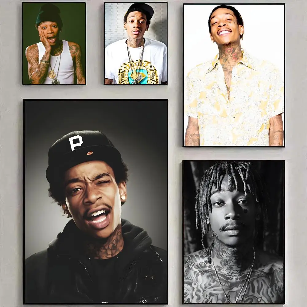 Rapper W-Wiz Khalifa Poster Room Decoration, Home Wall Art Printing, Waterproof Bedroom Poster, Gift