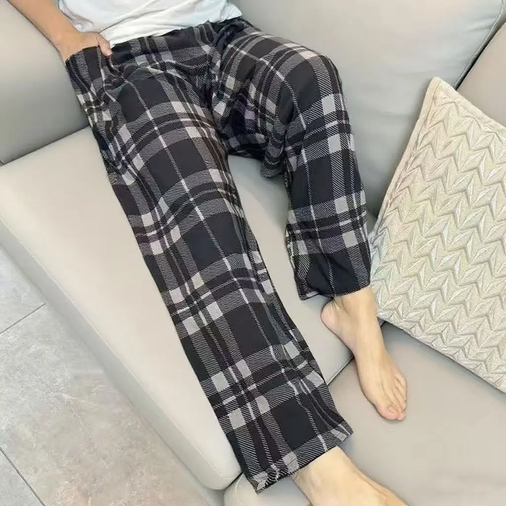 Versatile New Men's Pajama Pants for Spring and Autumn, Loose Casual Long Pants, Stylish Casual Home Pants for Middle-Aged and Elderly Dads