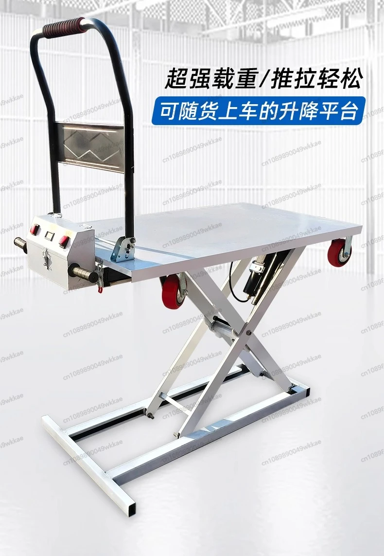

Self-climbing Platform Truck, Trolley, Electro-hydraulic Lifting, Portable on-board Handling, Scissor Fork Mobile Flatbed
