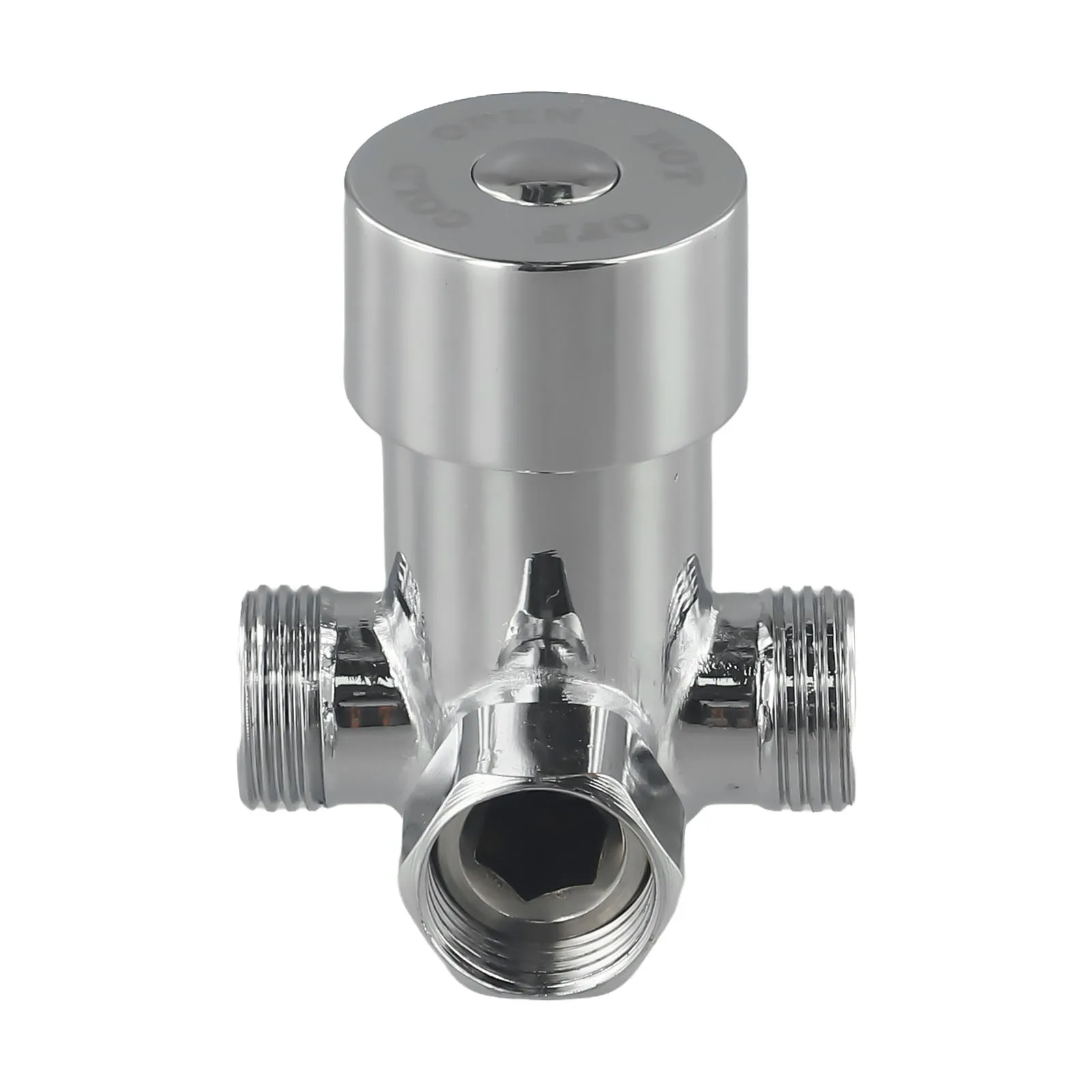 Mixing Valve for 3 Way Hot Cold Water Adjustable Temperature Control Zinc Alloy Material G1/2 Thread Reliable and Long lasting