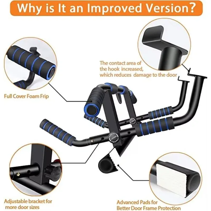 Pull up Bar for Doorway Multifunctional Pull up Chin up Bar Home Door Frame Dip bar Fitness Body Workout Home Gym System Trainer view 3