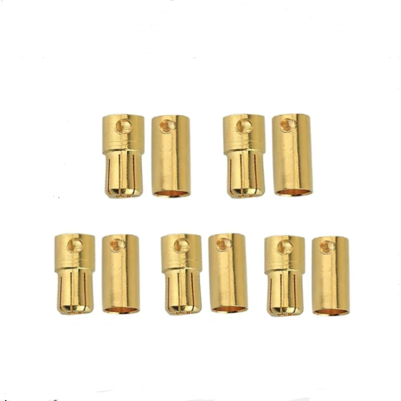 2/5/10Pairs Gold Plated 6.5mm Banana Plug Bullet Male Female Connector for RC Lipo Battery ESC Motor Car Plane Boat